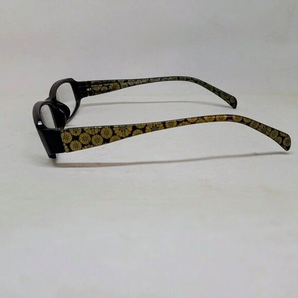 Foster Grant Kiley Reading Glasses- +2.00-Black Gold-Rectangle Lenses-NEW - Picture 2 of 7